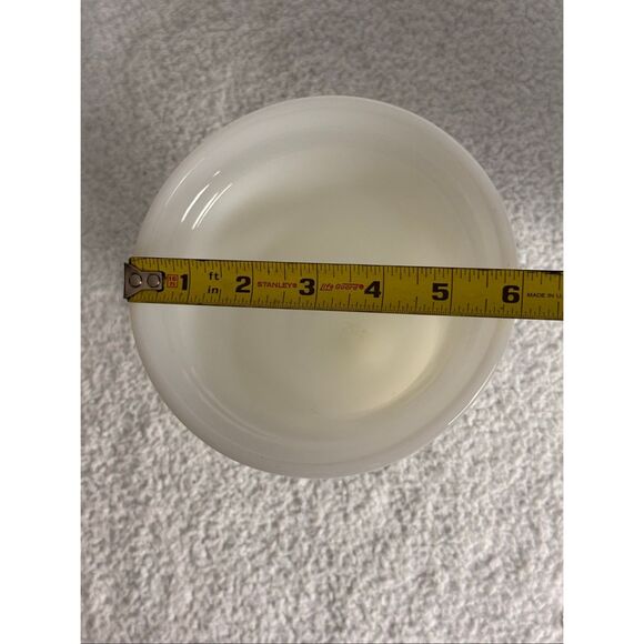 Vintage EO Brody White Milk Glass M4300 Pedestal Vase/Grape Vine - Picture 11 of 11